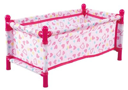 Generisch Puppenbett - Herzförmiges Puppenbett Spielzeug | Wiegenbett Rollenspielspielzeug | Puppe Rollenspiel Spielzeug Kinderwagen | Puppen Kinderzimmer Rollenspiel Spielset Puppenzubehör
