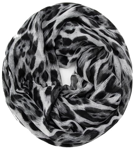 Glamexx24 Damen Loop Schal Leopard Muster Langschal Schlauchschal Tuch Loopschal Mädchen Animal Print Tuch