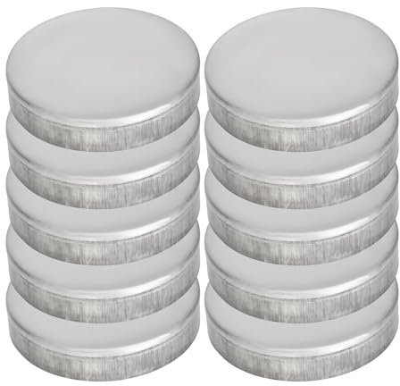 MFAOSHI Copripalo per Pali in Legno, Rotondo Copertura per Pali di Recinzione, Tappi di Copertura in Ferro Zincato Proteggere, 10Pcs,Argento,60mm