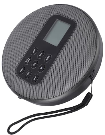YUEHISY Reproductor de CD Portátil, Estéreo Bluetooth con Parlantes Dobles y Cable de 3,5 Mm para CD-R MP3, Sonido Envolvente y Uso en Automóvil