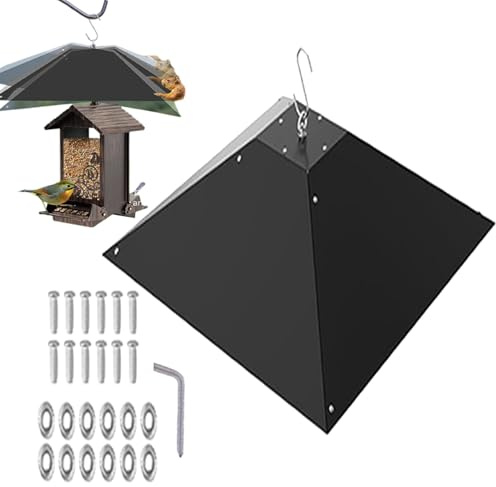 Protector contra Ardillas para De Aves,Accesorios Metálicos De Proteccion para Comida De Aves - Dispositivo Anti Ardillas Colgable - para Jardín Patio Parque Amantes De La Naturaleza