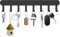 Yafe Key Holder for Wall, Black Metal Key Hooks Wall Mounted with 8 Hooks, Self Adhesive Key Racks No Drill/Drilling Installation Key Hangers Heavy Duty Hooks for Living Room Bathroom Kitchen Bedroom
