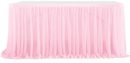 Bankett TüLl Tischrock Tischdecke FüR Rechteck Oder Rund Tische TüTü TischröCke Party Deko Mit Klettverschluss Geburtstag Hochzeit Kuchen Dessert Tisch Candy Bar (4FT(122x77cm),Farbe 1)