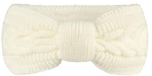 JK Home Winter Knitted Twist Knot Headband - Women Ear Warmer Chunky Crochet Braided Hair Band Wraps Turban Sports Yoga Hairband Fleece Lined Elastic Wide Headbands Ear Muffs for Women Girl White