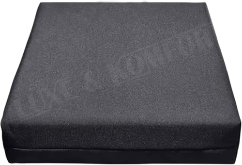 Luxe & Komfort | Wheelchair Cushion Ultra-Soft & Supportive, with Non-Slip & Zippered Cover (18 x 18 Inches - Fits most of Wheel chairs) (Thickness - 3 Inches)