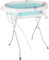 Baignoire Pliable pour Bébé avec Support, Ergonomique avec Coussin, Design Blanc et Rose, Drainage Intégré (Vert)