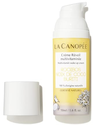 LA CANOPEE Crème Réveil Multivitaminée, Soin Visage Naturel, Rooibos et Noix de Coco, 50ml