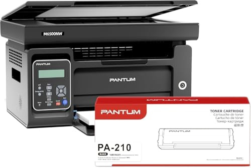 PANTUM M6500NW Imprimante Laser Multifonction Monochrome, Connexion WiFi/USB, Scanner Copie Impression 3in1, Recto/Verso Manuel, 22ppm, avec Toner PA-210 (1600 Pages)
