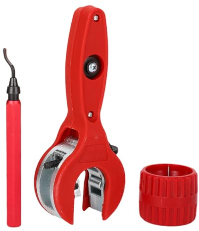SENECESLI Copper Tubing Cutter Set Sturdy Construction Ratcheting Tubing Cutter with Deburring Tool for 8-29mm Copper Pipes for Contractors
