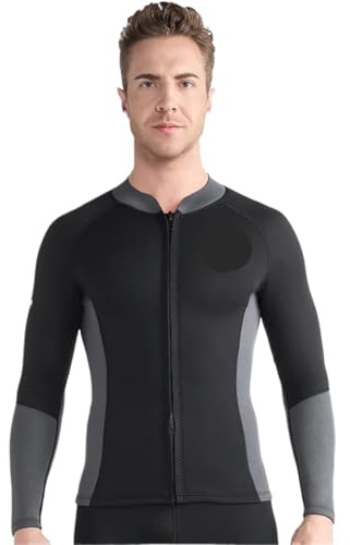Herr dam våtdräkt dam 1,5 mm neoprendräkt, herr dykjacka, delad topp, långärmad, snorkling och sur