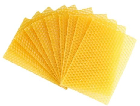 ojas de Cera de Abejas 10 Uds hojas de cera abejas hoja panal marco celda colmena base for fabricación velas artesanía apicultura suministros DIY