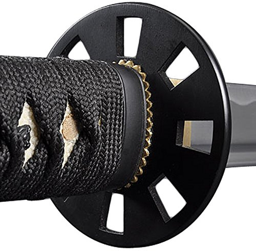 Handmade Sword - Aluminium Alloy Unsharpened Iaido Training Katana/Wakizashi Sword, Handmade, Full Tang, Black Scabbard (Iron941 Wakizashi)