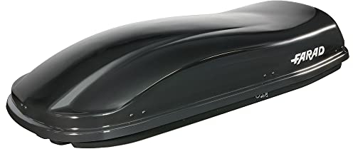 Farad Marlin Dachbox 480L schwarz metallic - Doppelter Seitenöffner, TÜV-GS Zulassung, 5 Jahre Garantie - 3-Punkt-Zentralverriegelung mit Sicherheitsschlüssel