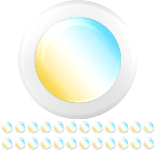 Sunco 24 Pack LED Disc Lights Ceiling 6 Inch, Flush Mount Disk Light, Recessed Can Lighting, 1050 LM, 15W (75W Equivalent), Selectable CCT 3000K/4000K/5000K/6000K/6500K, Dimmable, Damp Rated ETL