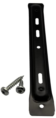 FRÜH Schnellbautechnik Bohlenhalter Unsichtbare Terrassenbefestigung 85S 85E für Terrassendielen 90-140mm 50Stk (Verzinkte Stahl Schrauben), Schwarz