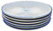 VAJILLA MORDERNA CALIDAD 6 PERSONAS - 6 PLATOS LLANOS 27 CMS (RAYAS AZULES 6 PLATOS)