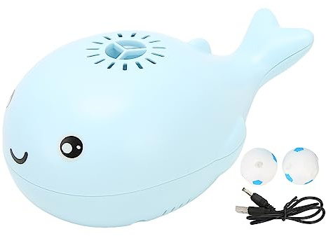 Whale Floating Ball Toy - Cartoon with USB Charge, Durable Electric Blowing Toy for Baby, for Kids (Blue)