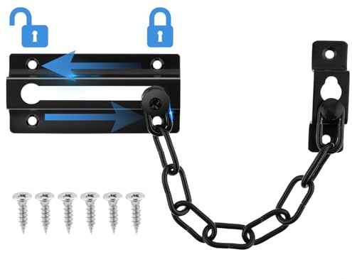 Türkette, Tür Kettenschloss Türkette Haustür Tür Sicherheitsriegel Türverriegelung Innen Edelstahl Sicherheitskette Mit Schrauben Türkettenschloss Diebstahlschutz Für Hotel Familie Innentüren Türen
