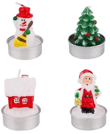 Scentoria 4 Weihnachtskerzen - Teelichter & Kerzen für Party & Geschenke