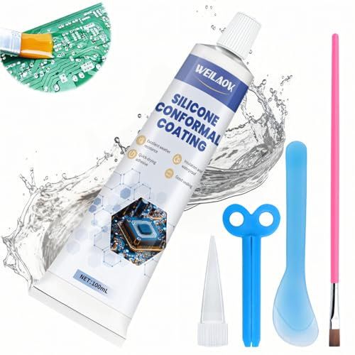 WEILAOK Protective and Insulating Varnish, Vernice Isolante, Gomma Liquida, Gel Isolante Elettrico per Circuiti Stampati di Apparecchiature Elettroniche, Schede di Controllo, ecc, 100 ml