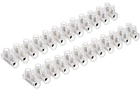 Borne de raccordement 3 A transparente - Blanc - Borne à vis - Borne à vis - 12 broches - Double rangée