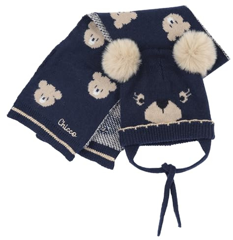 Chicco Bebé-Niños Set Gorro y Bufanda de Tejido Caliente y Suave FW25 253