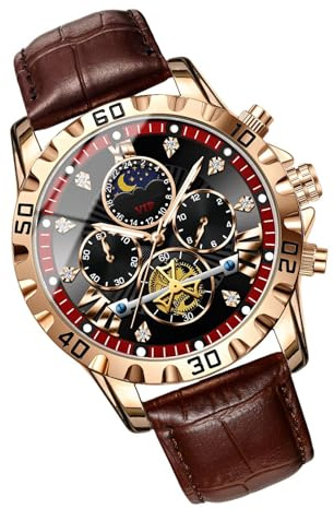 Bexdug Klockor för män, snygga affärsklockor | multifunktionella modetillbehör, vattentät personlig timer för enkel användning
