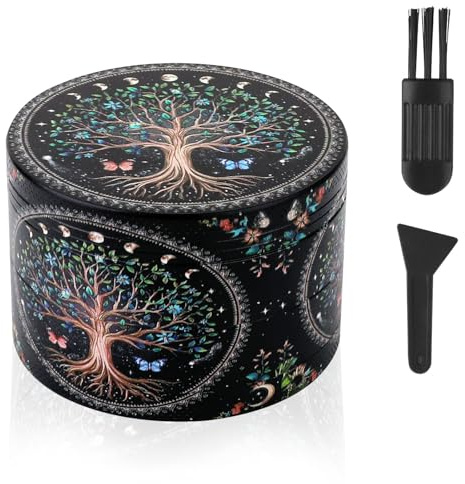 Portable Grinder,Spice Grinder with Magnetic Top,Shark Teeth and Pollen Catcher,Metal Herb Grinder 4 Layers,Grinder Pollen Easy to Use,Practical Grinder Set for Dry Herb and Spices