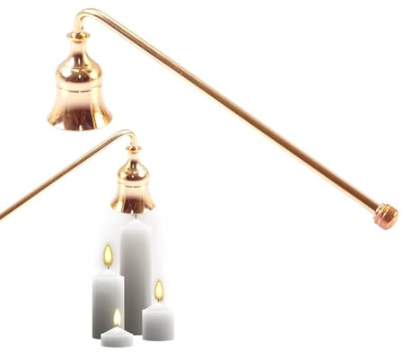 Kerzenlöscher – sichere Verwendung, Kerzenlöschwerkzeug, rustikales Dochtlöscher-Zubehör aus Metall | Bell Design Caandle Flame Snuffer zum sicheren Löschen der Dochtflamme zu Hause, Geburtstag, Einwe