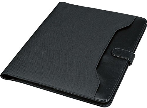 Alassio 30073 – FANO skrivmapp i DIN A4-format, skrivmapp av FINEtouch-lederimitation, dokumentmapp i svart, mapp ca 32 x 26,5 x 2 cm