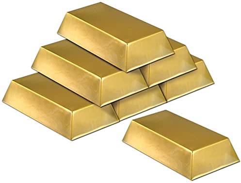 Gold Bar Decorations-6 Per Unit