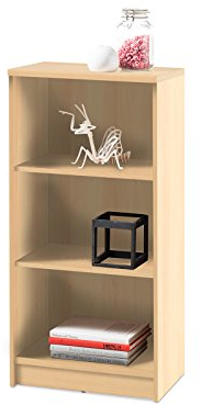 möbelando Regal Dekoregal Holzregal Beistellregal Standregal Bücherregal Büro Olli III Buche