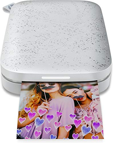 HP HPISPW Sprocket Portable Photo Printer (Luna Pearl) Instantly Prints ZINK 2 x 3 Inch Sticky-Backed Photos from your iOS and Android Device