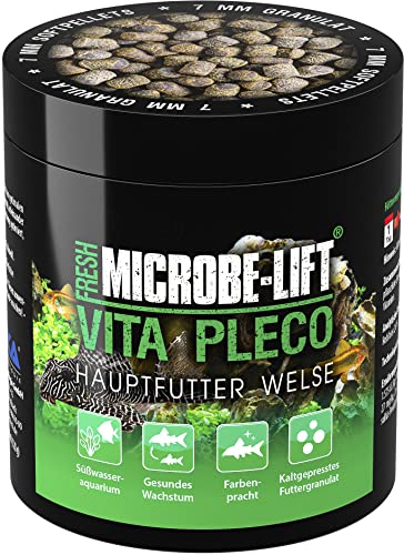 ARKA Vita Pleco - 250 ml / 120 g - Premium Soft Granulatfutter für Welse. Unterstützt Farbenvielfalt und Wachstum in Süßwasseraquarien, kaltgepresst.