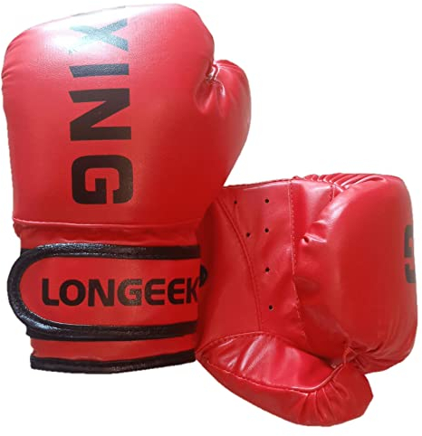 Longeek Boxhandschuhe Kinder 6oz Training Fight Gloves Sparring Boxsack Muay Thai Kampfhandschuhe für 6-15 Jahre Baby