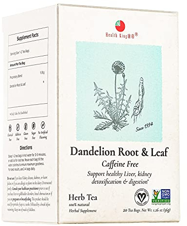 Herb Tea: Dandelion Root & Leaf for Detox & Digestion by HealthKing