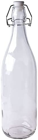 Floralcraft Flip Top Bottle 500ml (Set of 60) - Classic and Vintage Style Clear Glass Swing Top Preserve Bottles for Beverages, Carbonated Drinks, Oil, Vinegar, Soda, Kefir, Kombucha, Fermentation