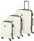 Princess Traveller Koffer Set - PT01 - Reiskoffer mit 4 Rollen - Pearl White Weiß - Dreiteilige Kofferset - Koffer & trolleys - hartschalenkoffer