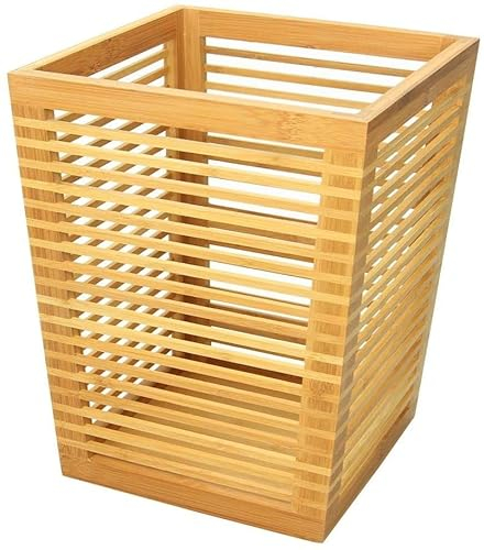 Woodquail Papierkorb Büro Haus Badezimmer, aus Natürlichem Bambus