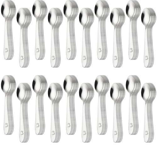 Cucharillas cafe pequeñas acero inoxidable 120 uds 10 cms aptas para hogar restaurantes lavavajillas cucharas cafe cuchara cafe cuchara te cucharas de cafe cucharas pequeñas cucharitas de cafe
