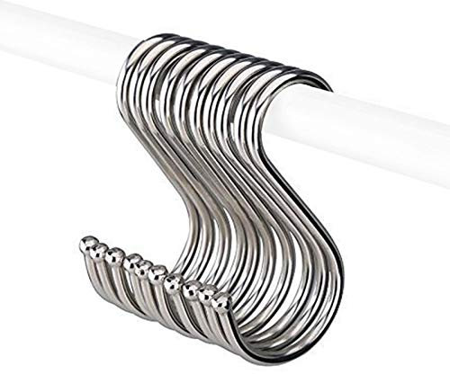 Hobngmuc 10 Crochets En S, Acier Inoxydable, Robuste Crochets Métalliques Robustes À Suspendre Pour La Cuisine, Les Pots, Les Casseroles, Les PIantes, Les Sacs (7/9/12cm)