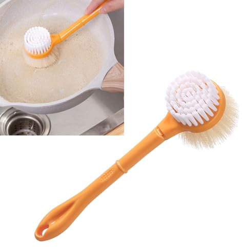 BLSYHDH Spazzola per Pentole con Manico Lungo Spazzola per Lavare Pentole a Doppia Faccia Spazzola per Piatti da Cucina Strumento di Lavaggio Versatile Adatto per Lavare i Piatti da Cucina Lavare il L