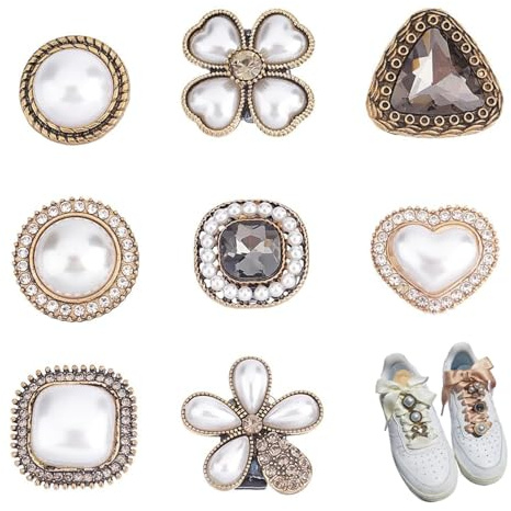 8PCS Charms Per Scarpe Lacci Con Fibbia, Lacci Per Scarpe Strass Per Scarpe Clip Per Scarpe Ciondoli Per Scarpe Shoe Charm Ciondoli Cristallo Diamante Bling Per Ragazze Donne Bomboniere Compleanno