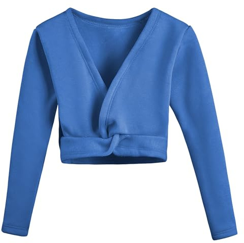 JMORCO Scaldacuore Danza Top Avvolgente for Balletto for Ragazze Maglione da Ballo a Maniche Lunghe for Bambini, Interno in Velluto(YW824-05,130)