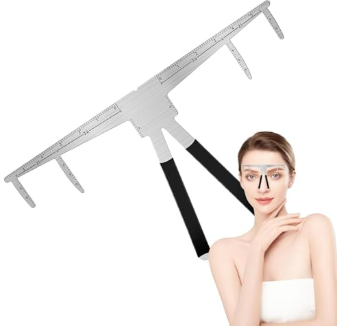 Herramienta de mapeo de cejas,Regla de mapeo de cejas | Regla de posicionamiento de escala precisa, regla para cejas, herramienta para cejas,Herramienta de medición de cejas Plantilla de guía de cejas