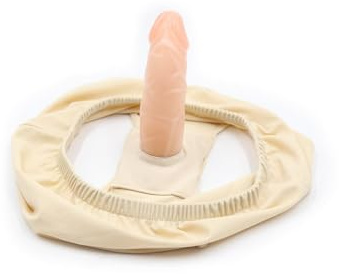 Intimo Da Donna Con Pene Cintura Di Castità Pantaloni Sexy Per Adulti Masturbatore Con Dildo Non Vibrante Realizzato In Pelle E Silicone SM Giocattoli Sessuali Femminili Accessori (Carne, S)