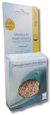 Top Filter 0721550 Lot de 4 sachets de granulés parfumés Senteur Marine pour aspirateur, désodorisant aspirateur, Parfum aspirateur, Maïs, 4 x 6 grammes