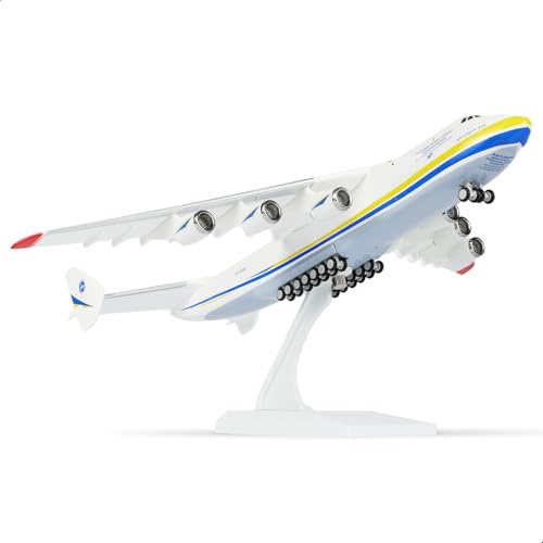 QIYUMOKE 1：280 AN-225 Kit modèle d'avion Antonov 225 Mriya Modèle | d'avion cargo avec support Classique militaire de bureau pour adultes Souvenirs aériens, cadeau pour hommes (30 cm L)
