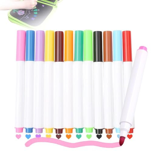 12 Stylos Fluorescents De Rechange, Marqueur Tableau Blanc Effacable Surligneur Effacable Marqueurs à Pointe En Feutre Pour Tableau Noir Vitres, Verre, Bistro, Enseignes, Tablette à Dessin Lumineuse