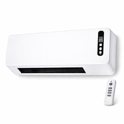 Termoconvettore Ceramico Elettrico da Parete con Funzione Ventilatore Estiva Telecomando e Timer Display LCD 2 Livelli di Potenza 1000W / 2000W – LEMAG SRL